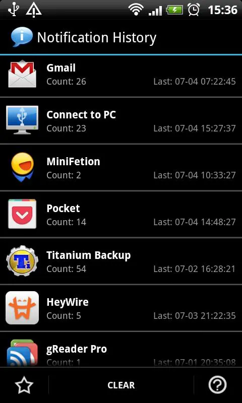 Notification History – Bildirim Geçmişini Görüntüleyin