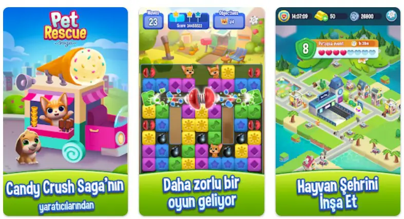 Pet Rescue Saga – Hayvan Kurtarma Oyunu