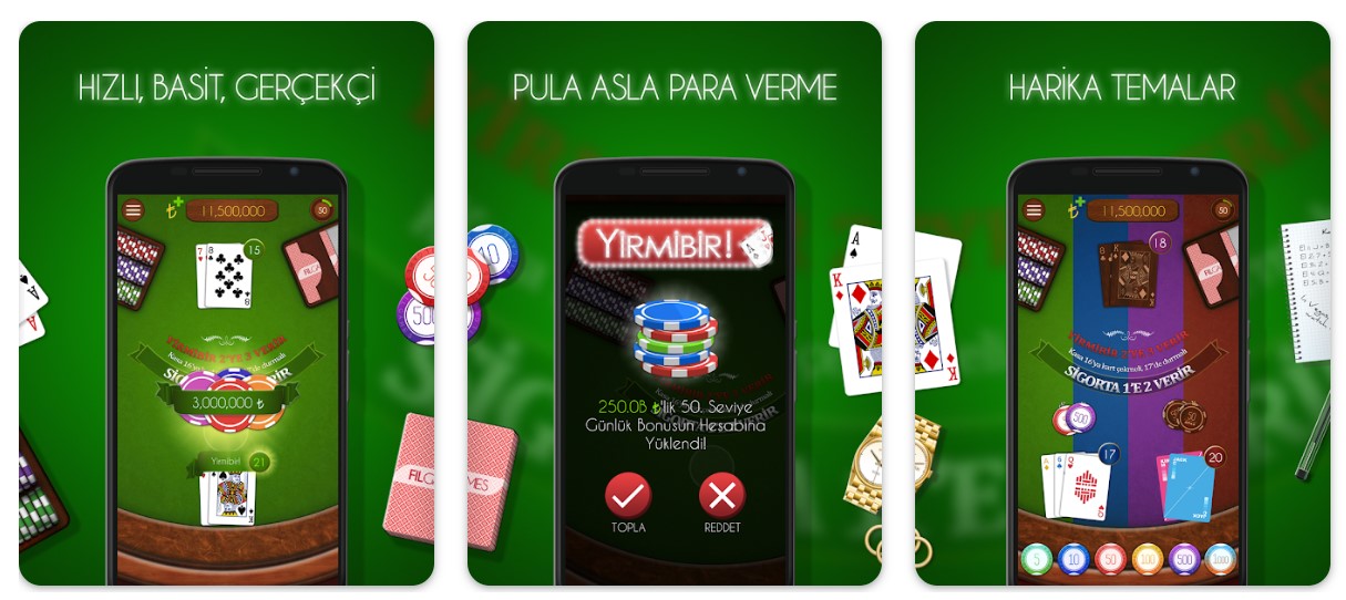 Yirmibir – Android Blackjack Oyunu
