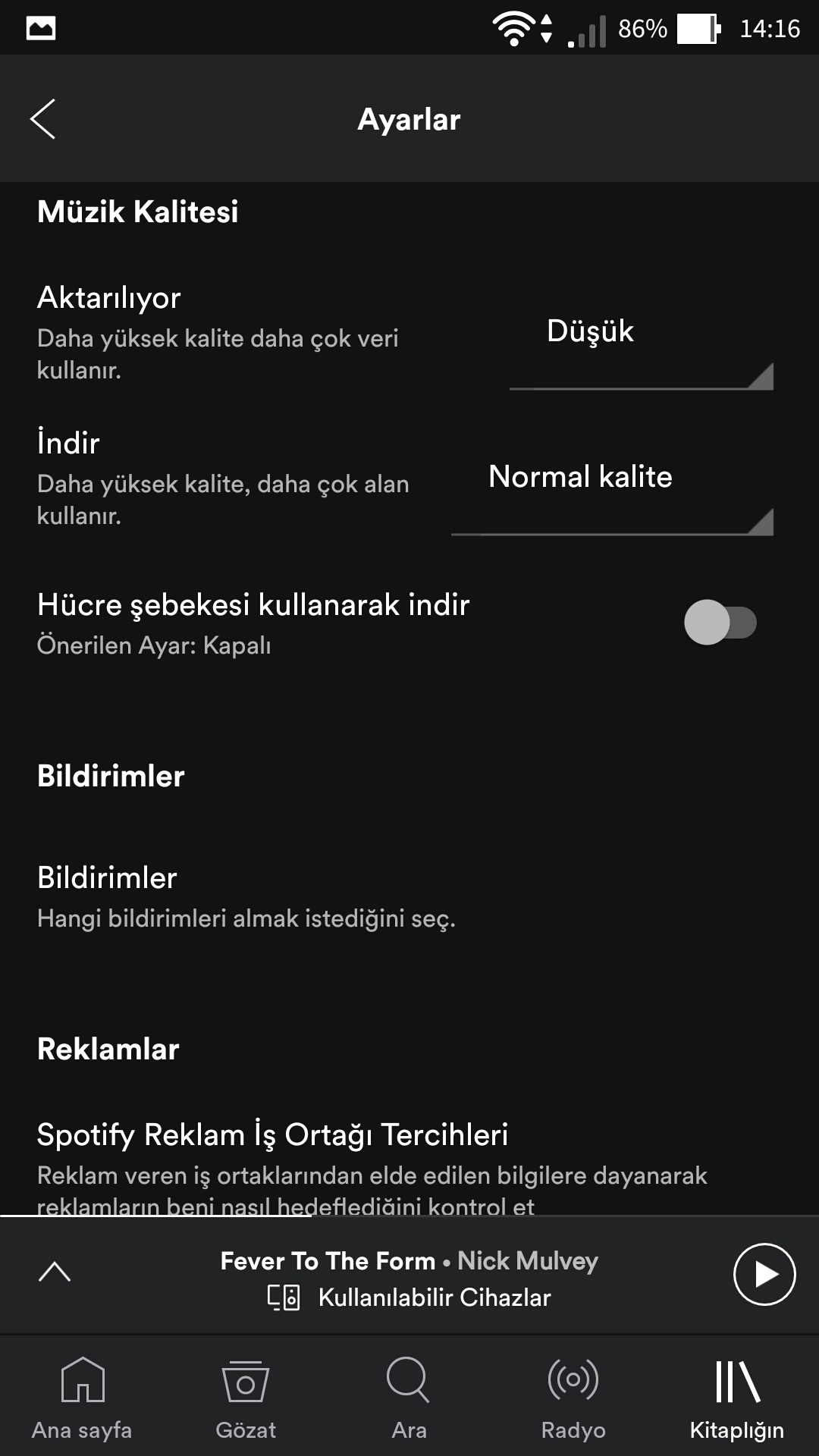Spotify internet tasarrufu