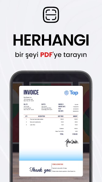 Belge tarama ekranı