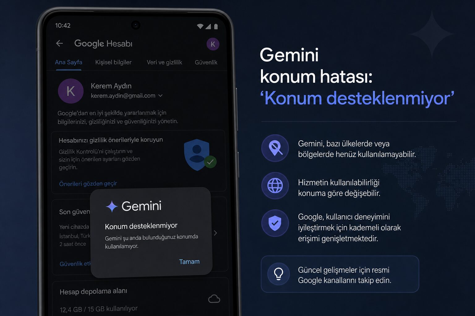 Konum desteklenmiyor hatası