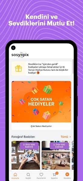 Sipariş özelleştirme menüsü