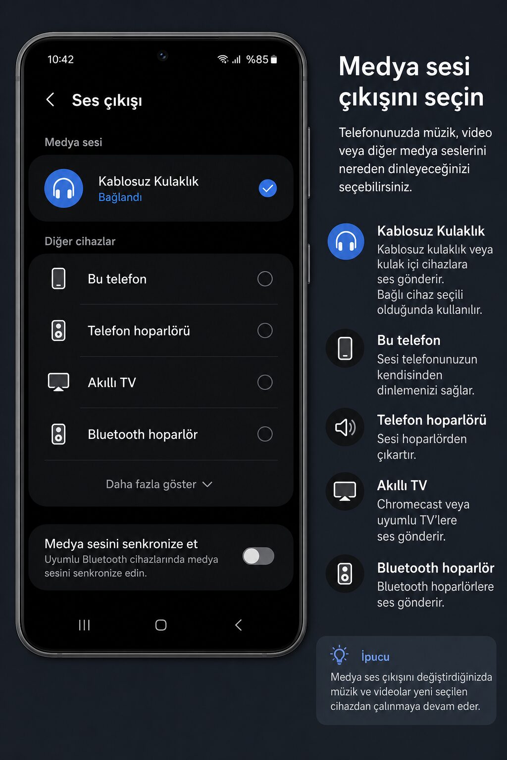 Medya ses çıkışı